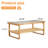 Mittal Sled Glass Top Wood Frame Rattan Coffee Table with Shelf-916769111