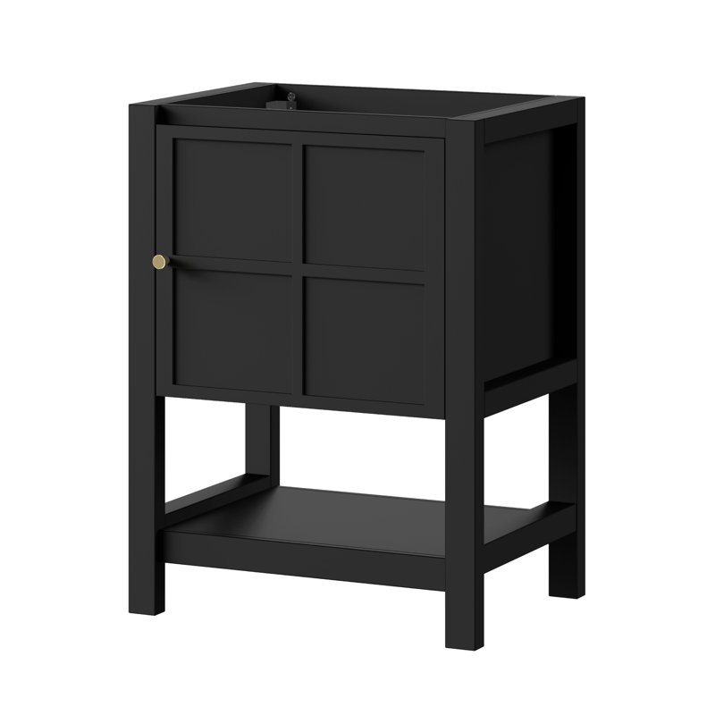 24'' Single Bathroom Vanity Base Only, Black