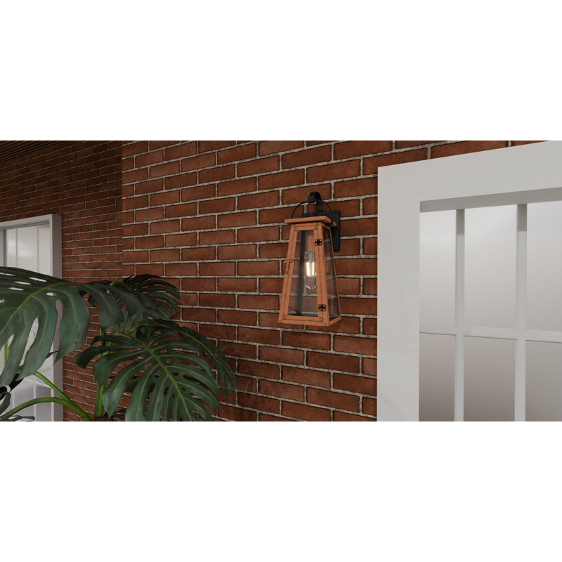 Seng 1-Light Aged Copper Outdoor Wall Lantern