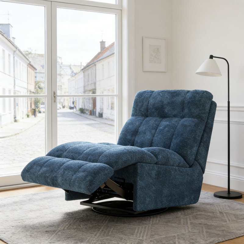 Fauteuil inclinable et pivotant à 360 °, Bleu