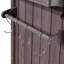 Armoire décorative avec plateau en acier inoxydable, îlot de cuisine extérieur avec table de barbecue pliable