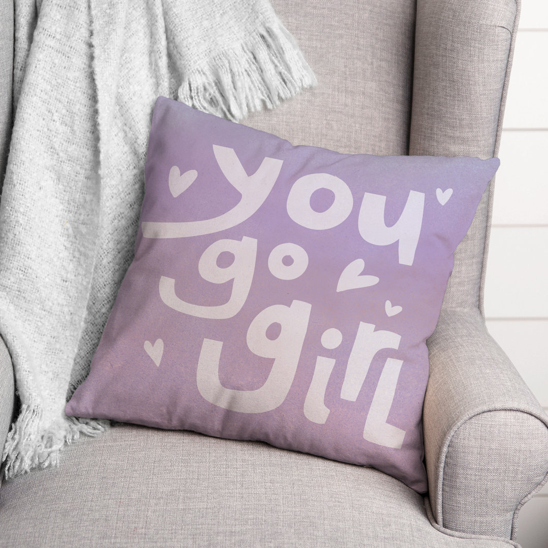 You Go Girl Throw Pillow Designs Direct Creative Group 