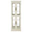 Vitrine blanche antique avec rangement polyvalent et tablette d'éclairage-1150458169