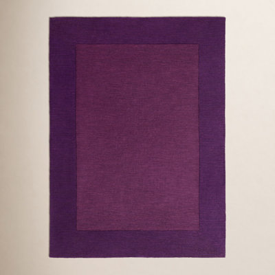 Dolma Dark Plum Hand-Woven Wool Rug