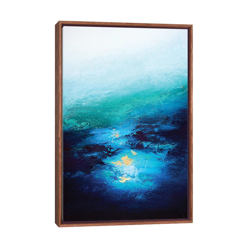 Under Great Depths - Print on Canvas, 66.04 cm H x 45.72 cm W, Classic Brown Wood Framed