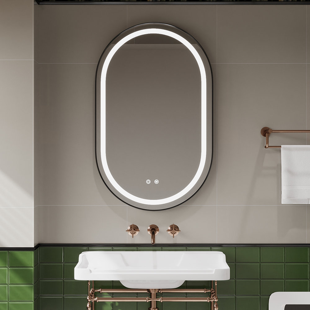 Metal Oval Floor Mirror