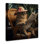 Drôle de chat et journal sur toile par RB