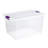Sterilite 6 Qt Latch Storage Tote (12 Pack) and 66-Qt Latch Storage Tote (6 Pack)