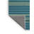 Machine Washable Horizontal Stripes Blue Area Rug