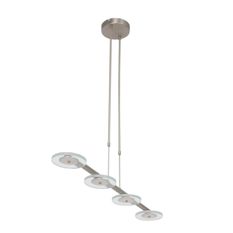 Arvida 4 - Light LED Kitchen Island Pendant, Matt Brushed Nickel