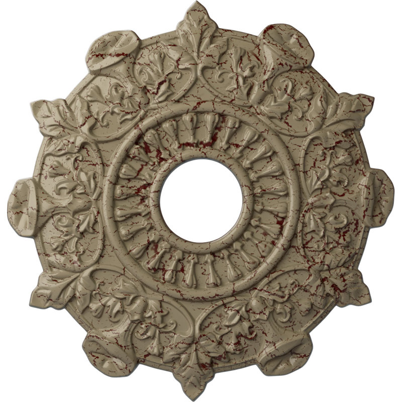 Médaillon de plafond H 17,5 po x l 17,5 po Preston, Désert de Gobi craquelé