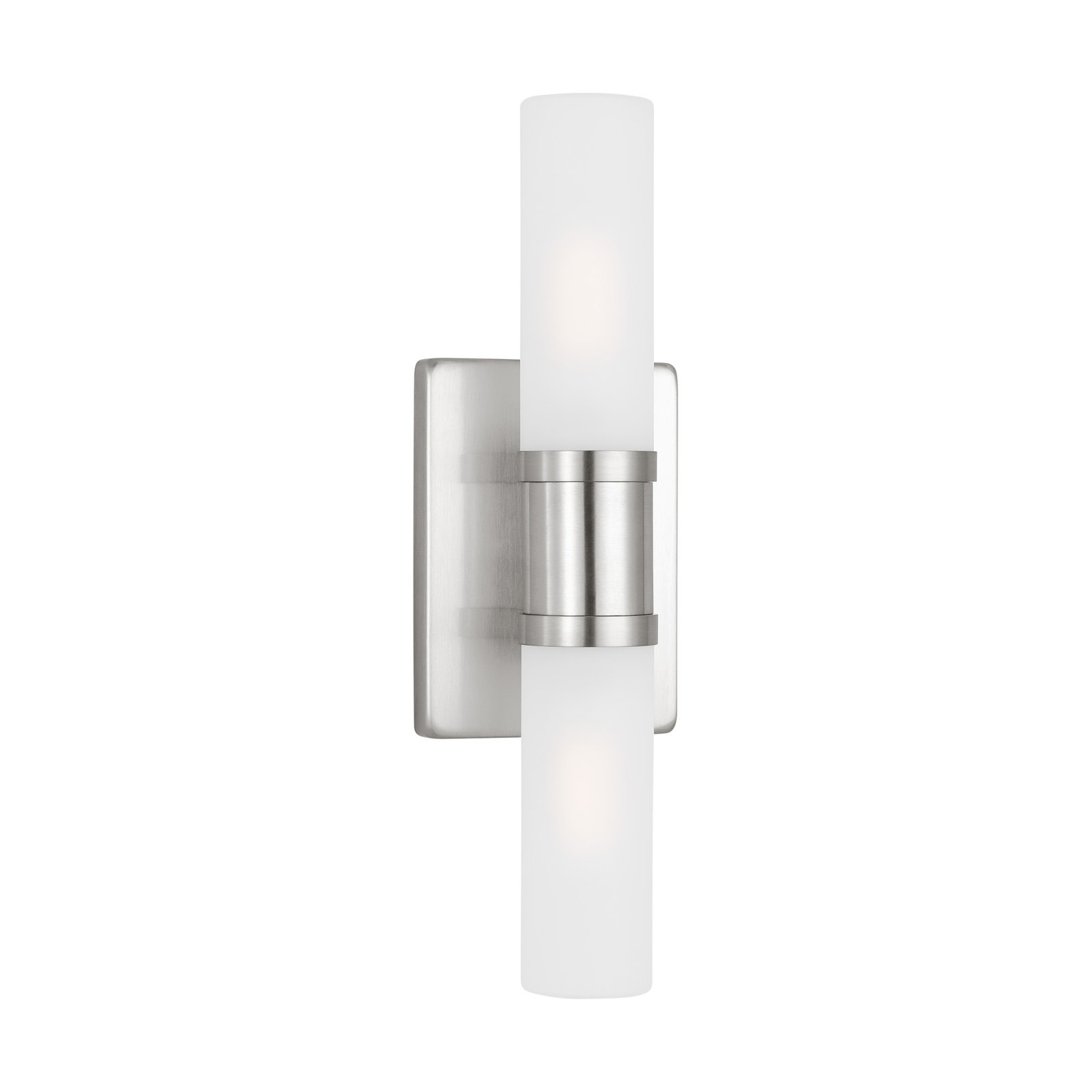 Evelien 2-Light Dimmable Metal Vanity Light, Brushed Nickel, 40 W, 16" H x 5" W x 3.63" D