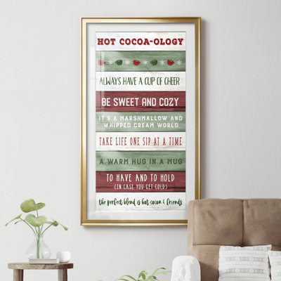 «Hot Cocoa», impression d'art textuel sur cadre photo