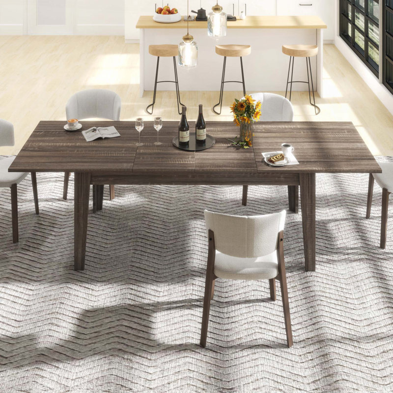 Grande table de salle à manger extensible 106,5 po pour petits espaces