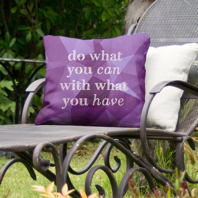 Coussin intérieur / extérieur Do Do You Can, 20 po x 20 po, Améthyste