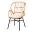 Fauteuil papasan en rotin 21,7 po