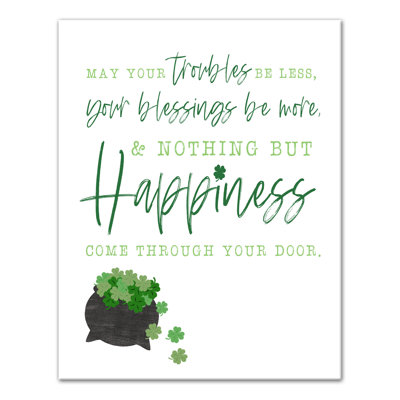 Simple Irish Blessing Print On Canvas