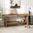Danard 43.3''W Wood Bench with Storage Shelf Mortise and Tenon Design-743343238