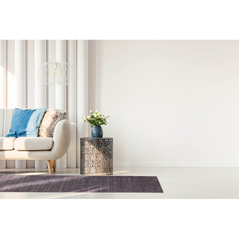 Handwoven Wool Gabbeh Uni Grey Rug, Runner 80 x 600cm