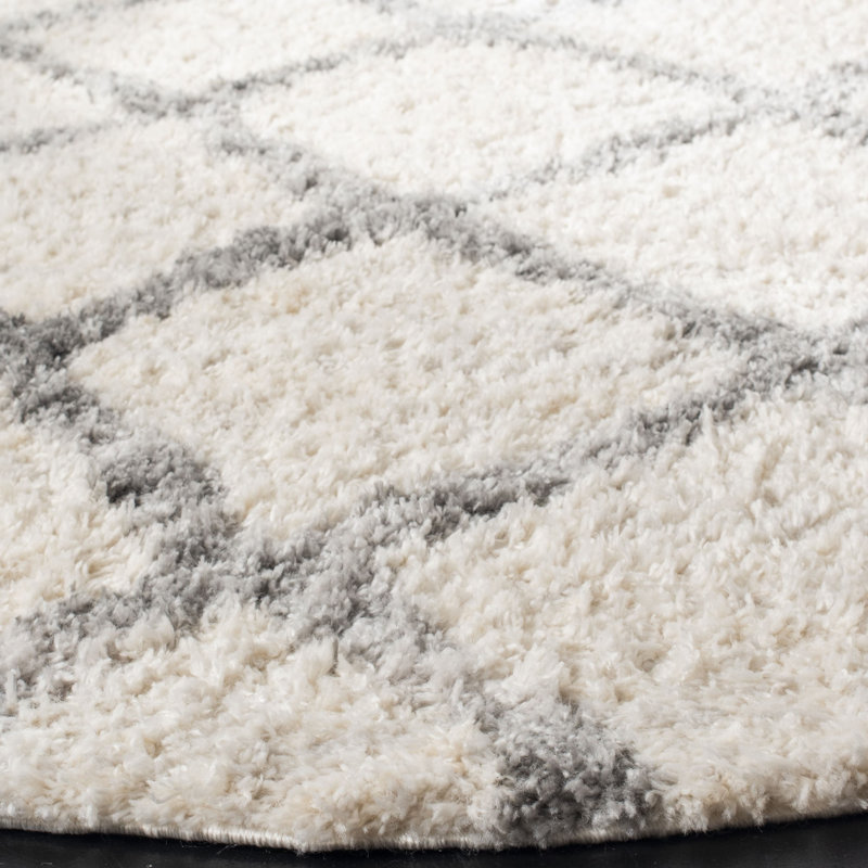 Tapis géométrique à poils longs 200 po Nowakowski, Rectangle 8 pi x 10 pi