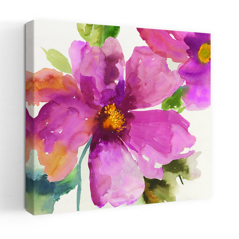 Floresco II, art floral délicat et naturel, H 24 po x l 24 po