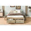 Lit plateforme double avec 6 tiroirs de rangement-398328092