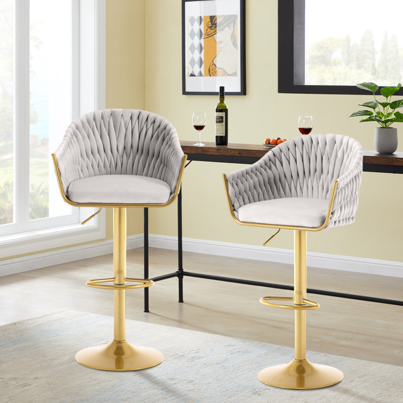 Tabouret Adalay, Gris clair