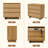 Night Stand With 3 Drawers, Modern Nightstand With Large Storage, Silent Slides Charging Station Bedside Table, Walnut Oak-1892769760
