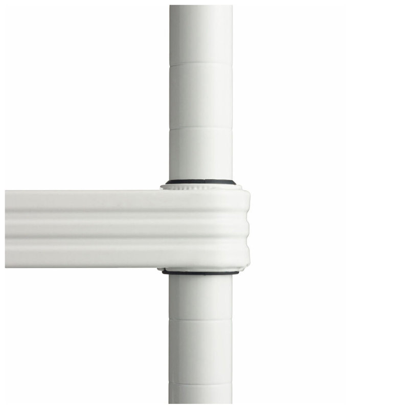 Étagère de rangement en métal pleine grandeur à 2 niveaux Design Ideas MeshWorks, Blanc