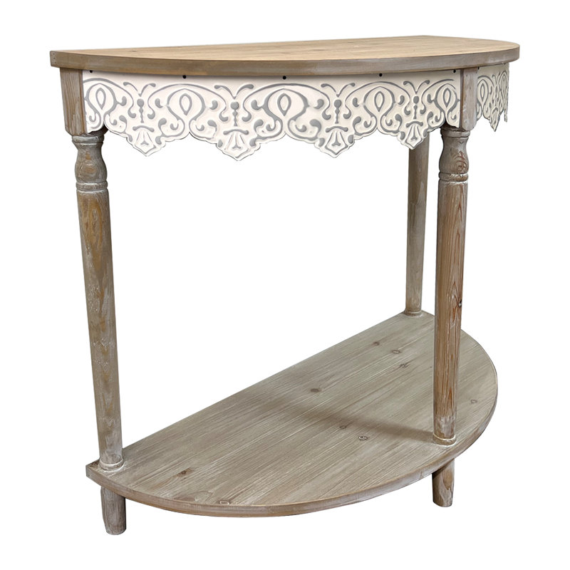 Console 31,5 po de hauteur avec demi-lune, Naturel