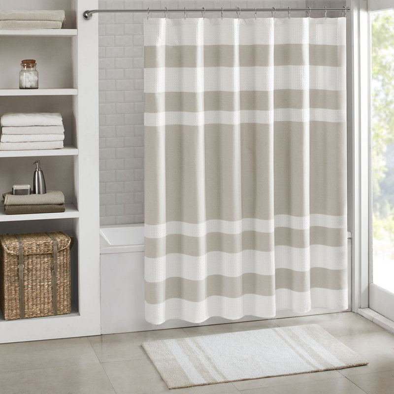 Rideau de douche avec traitement 3M, Taupe, L 54,05 po x L 78,05 po