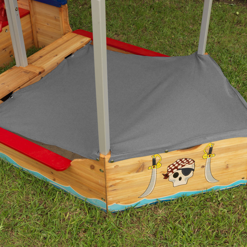 Pirate 199.39cm Novelty Sandbox with Cover