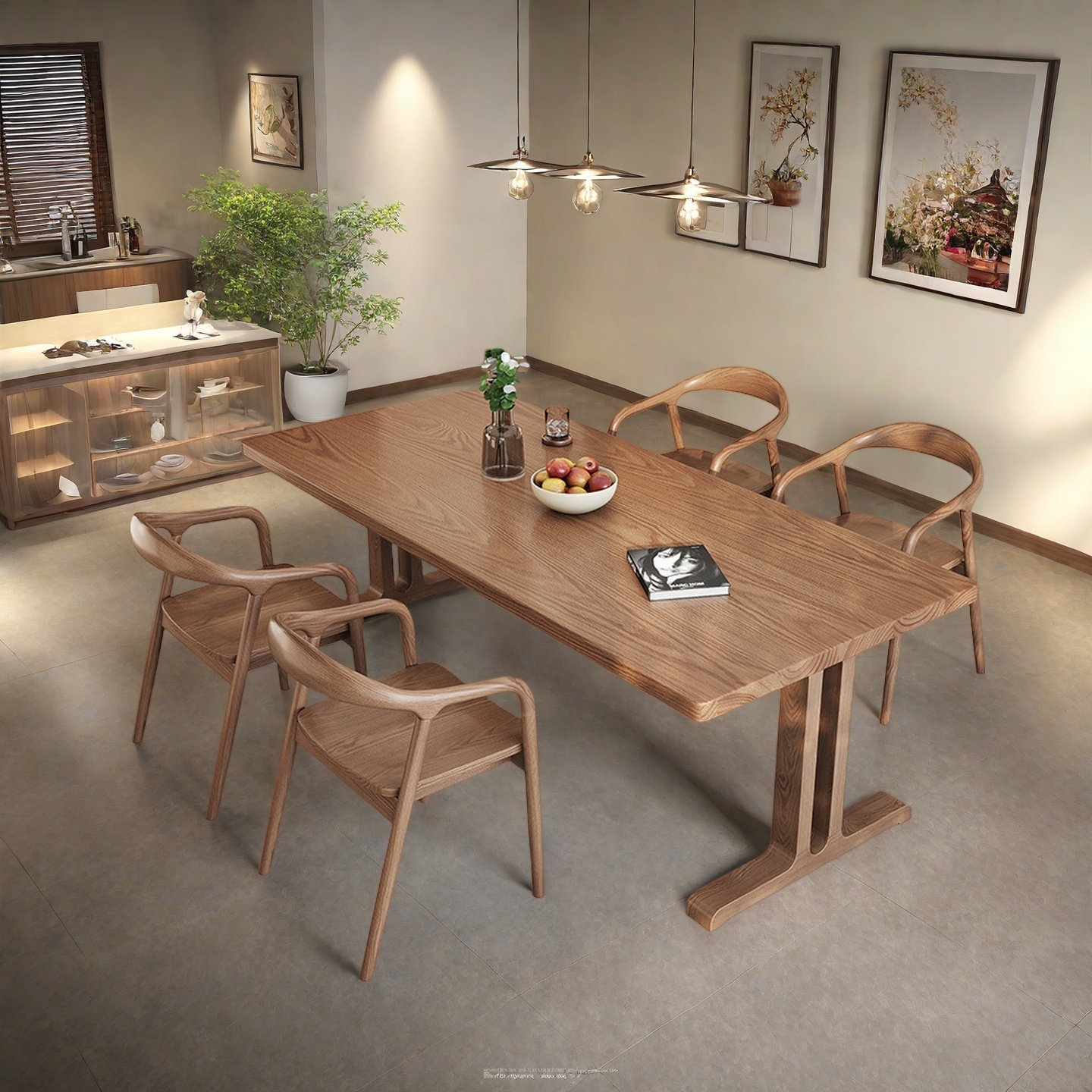 Corrigan Studio® Nordic Minimalist Solid Ash Wood Dining Table | Wayfair
