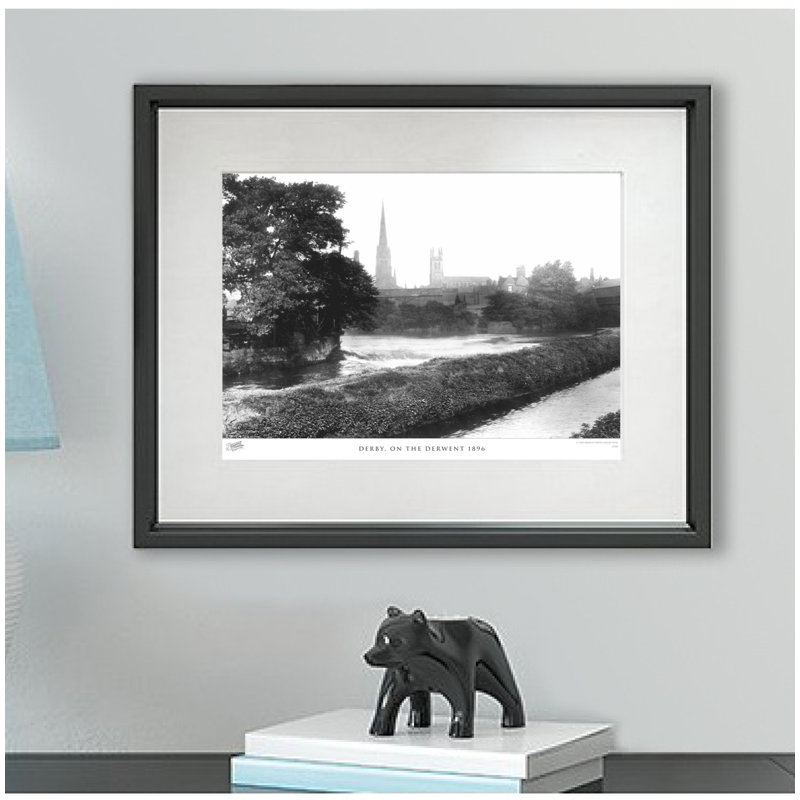 Derby, On The Derwent 1896 - Single Picture Frame Print, 60cm H x 80cm W x 2.3cm D