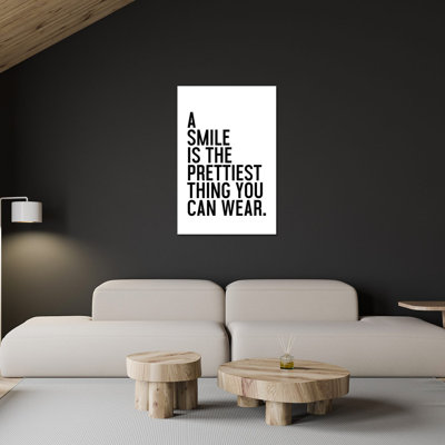 «A Smile Is the Prettiest» - Art textuel sans cadre
