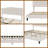 King Size Beige Linen Upholstered Platform Bed with Adjustable Saddle Curved Headboard & Diamond Tufting, No Box Spring Required-1876569157