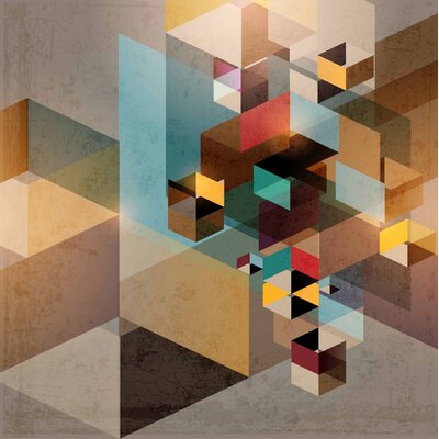 Deconstructed Cubes' Painting Print on Wrapped Canvas -  Marmont Hill, MH-CUSPAT-04-C-32