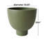 Cole and Grey Ceramic Green Large Decorative Bowl with Elevated Base-1821589926