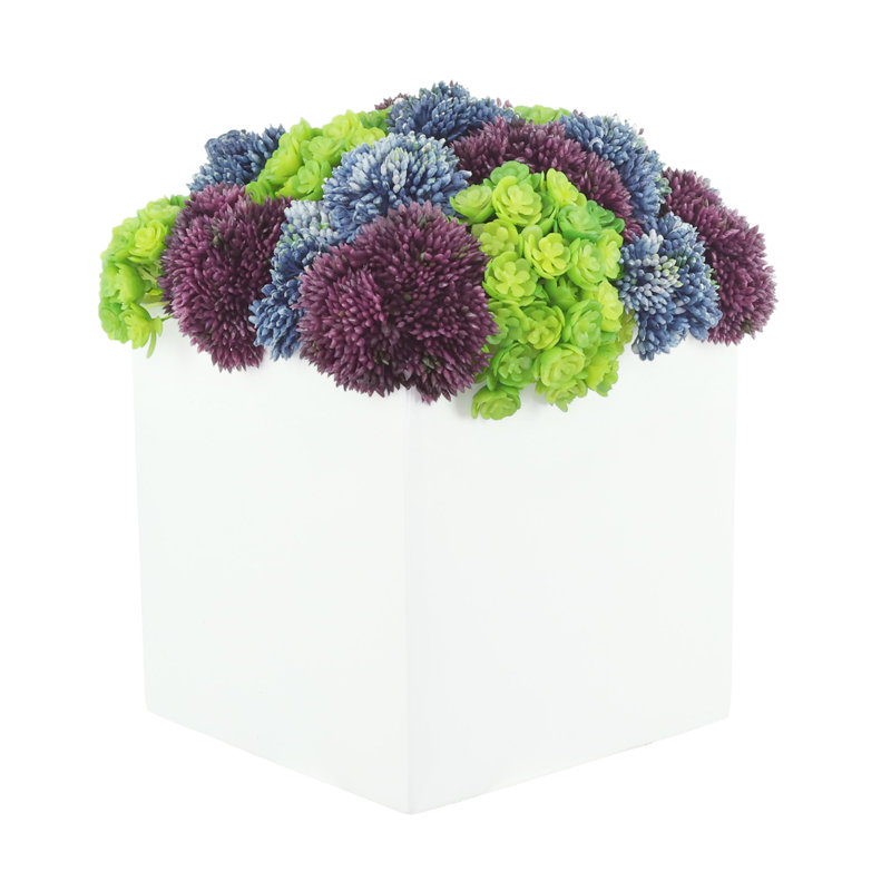 Polysilk Sedum arrangement en pot