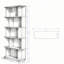 Bibliothèque moderne à 5 niveaux avec rangement ouvert, 31,5 po-130907144