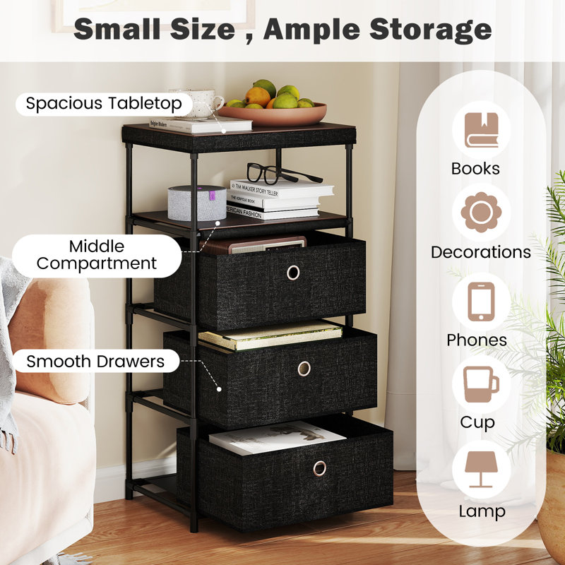 3 Drawer Storage Drawer