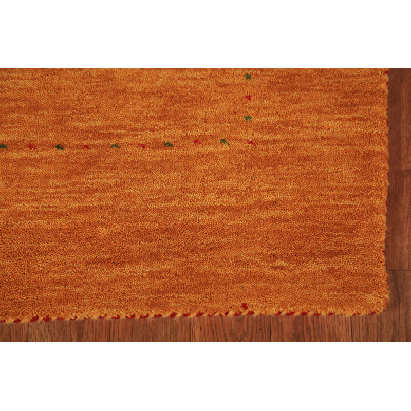Tapis orange Gabbeh moderne 5 x 8