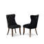 Ensemble de cuisine 3 pièces composé d'une table de salle à manger rectangulaire avec rallonge amovible et 2 chaises rembourrées, acajou-336196331