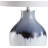 27" Glass/Metal Led Table Lamp - Transitional Bohemian Bedroom/Living Room Lamp, Blue/White