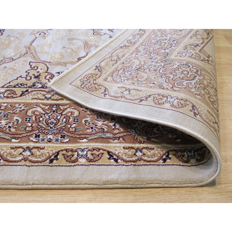 Beige Oriental Rug by , Elegant and Timeless Area Rug for Enhancing the Beauty and Sophistication of Your Living Room, Bedroom, Office, or Home Décor