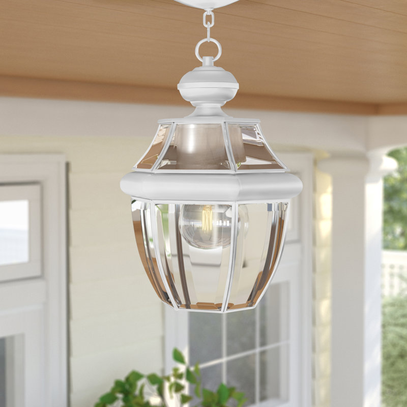 Alexavier Outdoor Hanging Lantern, White