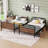 Metal Bunk Bed, Detachable Metal Bunk Bed With LED Light And Charge Station, Bunk Bed With Two Storage Drawers