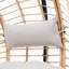 Balancelle d'extérieur pour l'intérieur en osier de couleur naturelle avec coussin beige