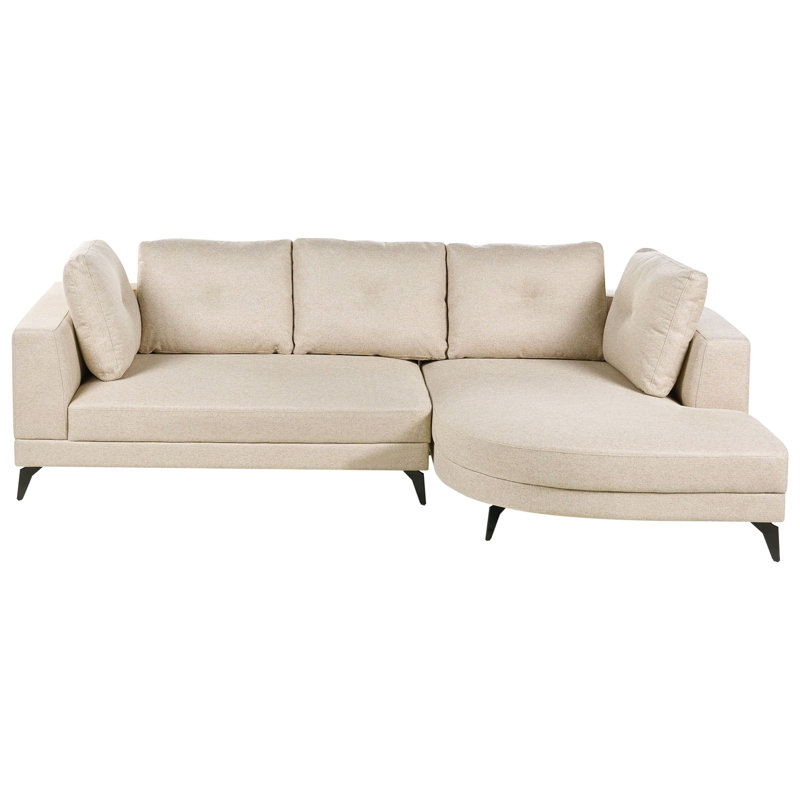 Bernardin 3 Seater Sofa & Chaise, Light Beige, Left Hand Facing