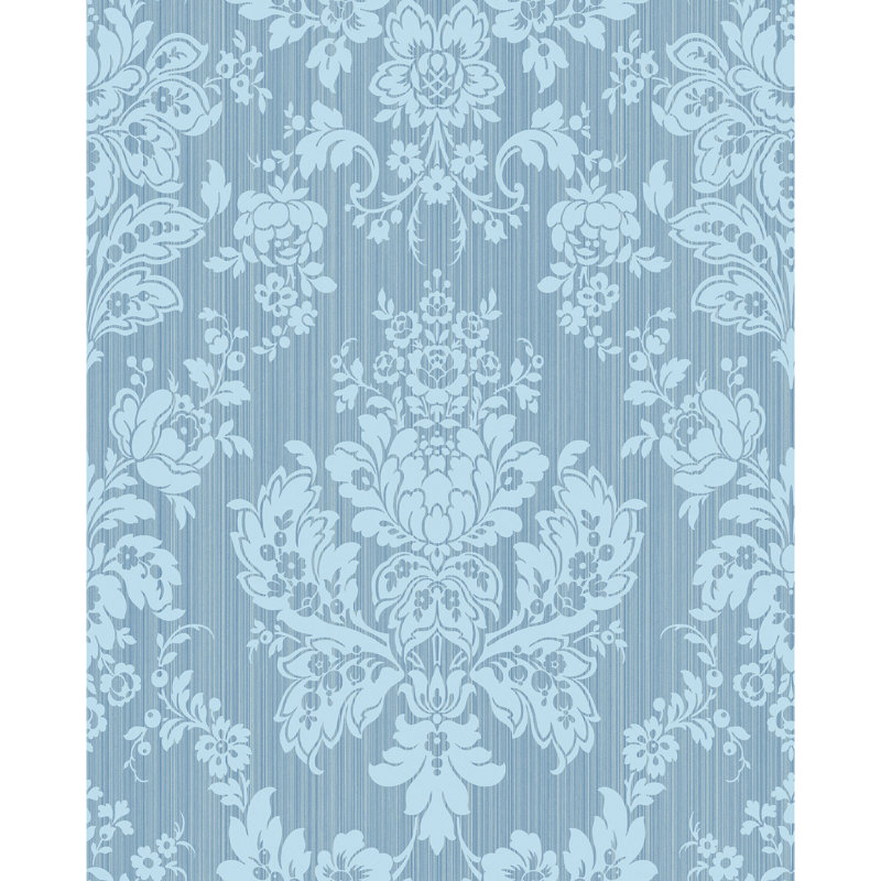 Mariinsky Giselle Damask Wallpaper Roll, Blue
